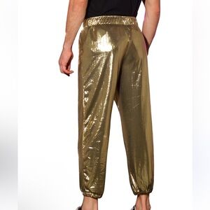 Year of… 1990 gold metallic lame jogger pants